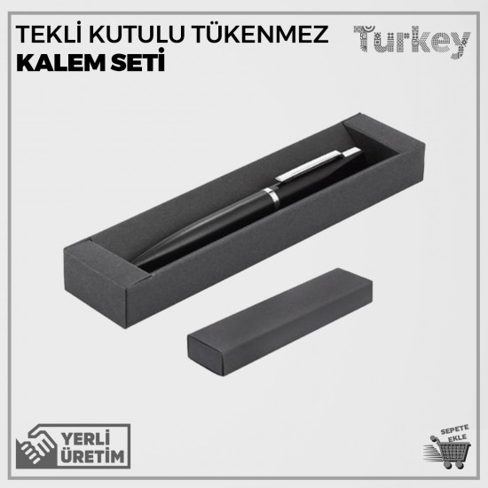 Tekli Kutulu Tükenmez Kalem Seti